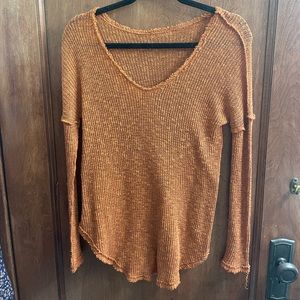 Burnt orange knit top